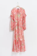 Chiffon dress - Flower pink