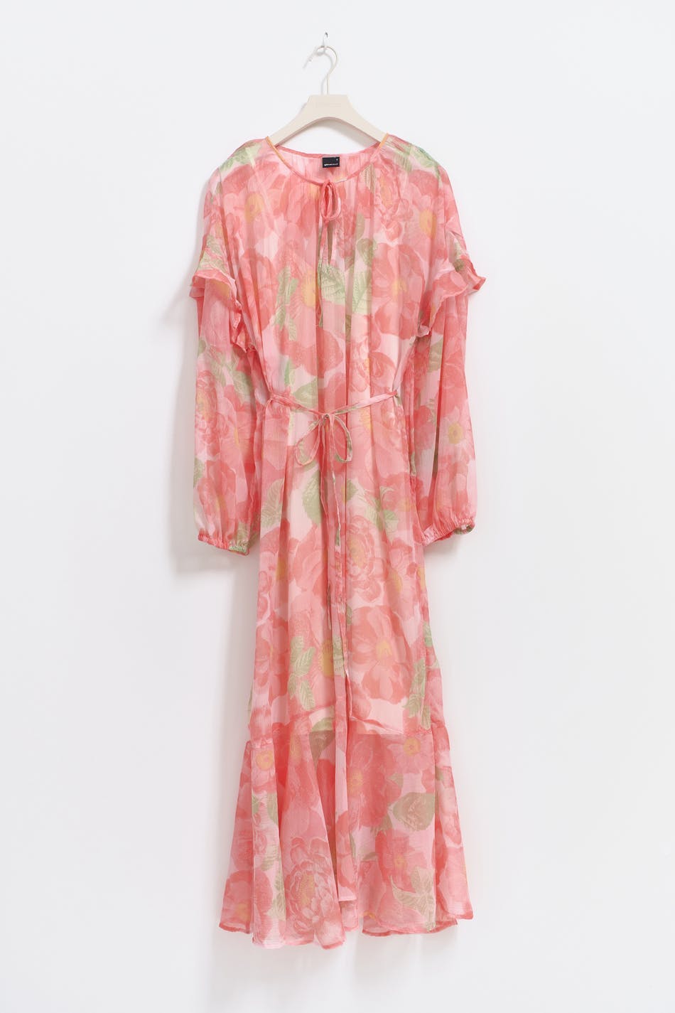 Chiffon dress - Flower pink