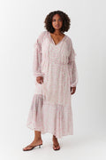 Chiffon dress - Flower pink
