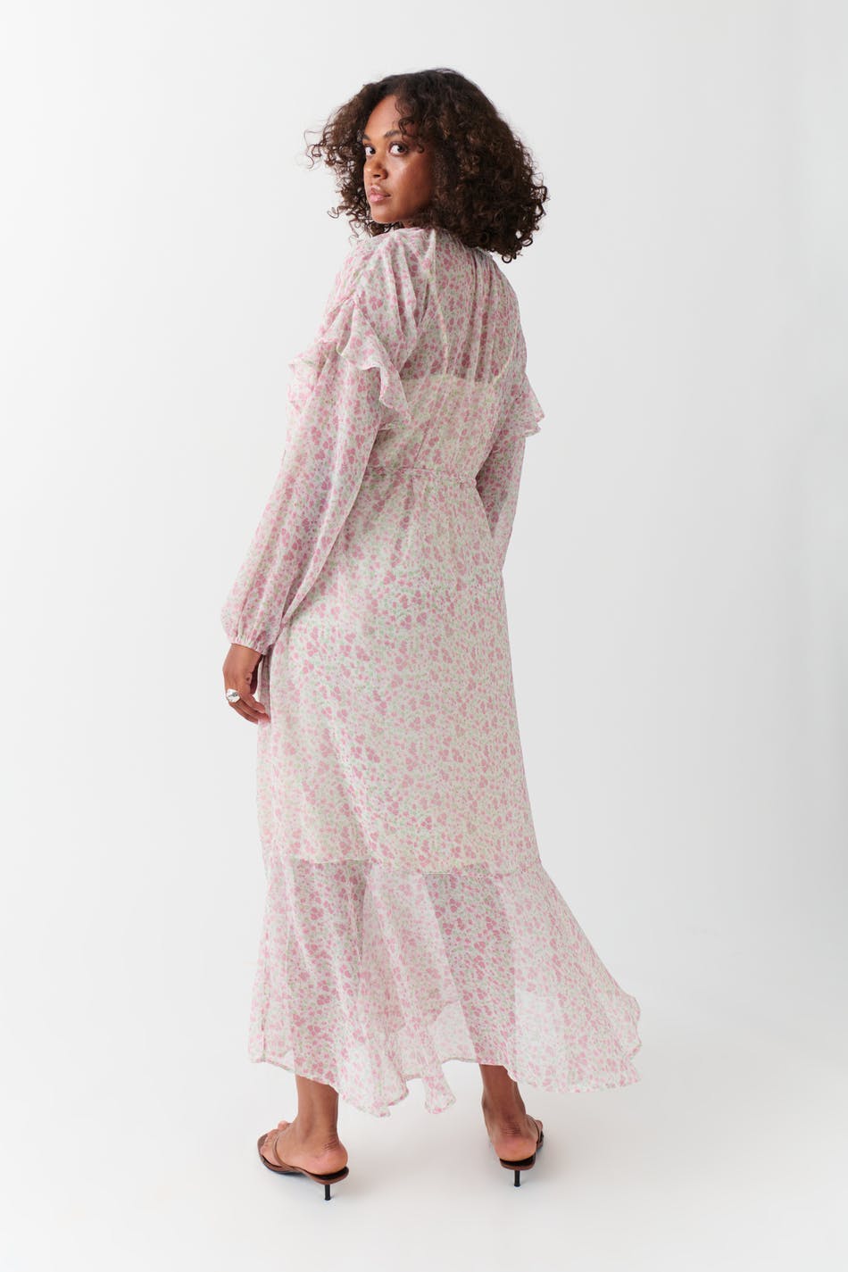 Chiffon dress - Mini flower aop