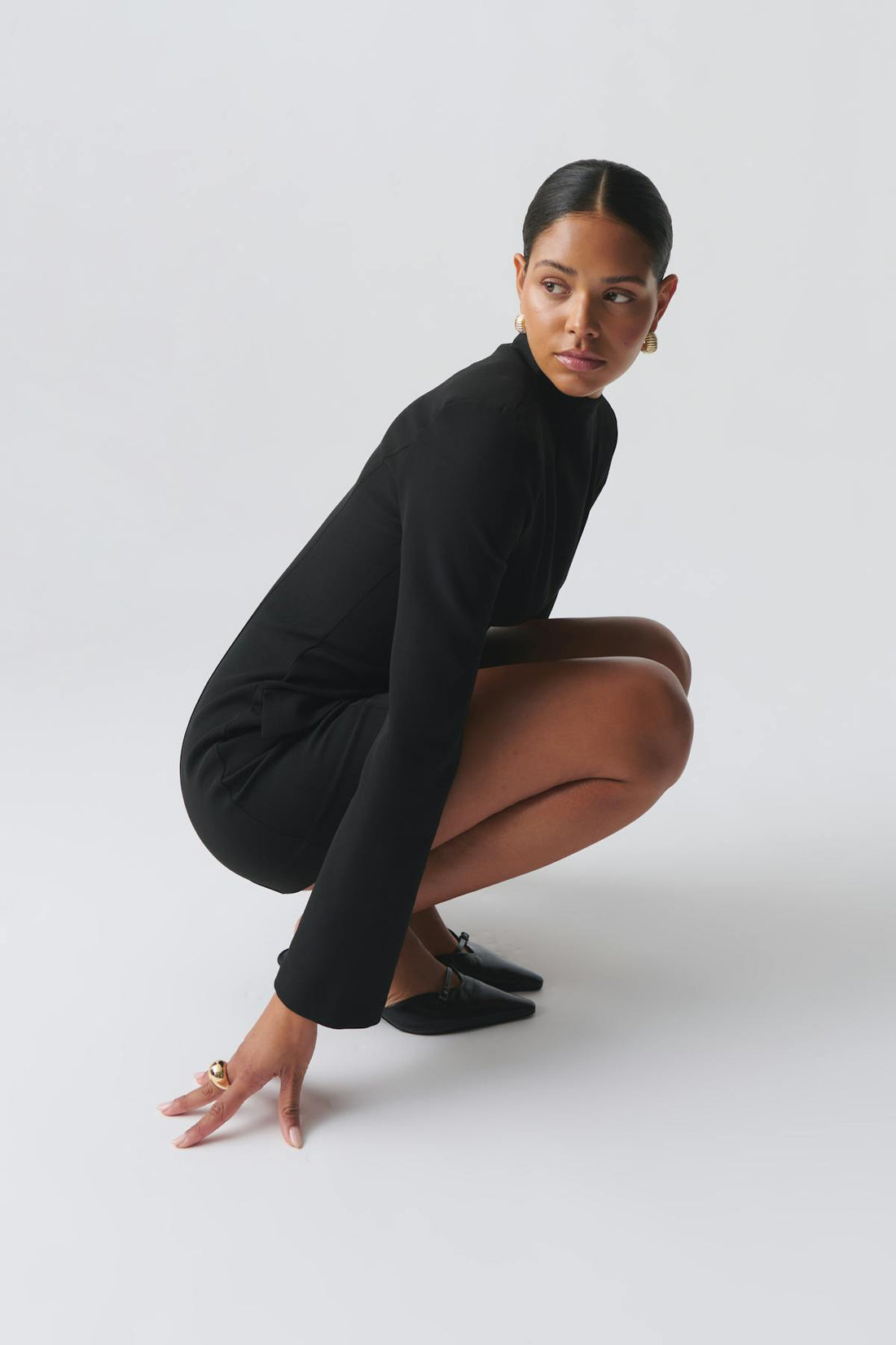 Tailored mini dress - Noir