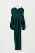 satin midaxi dress - Noir