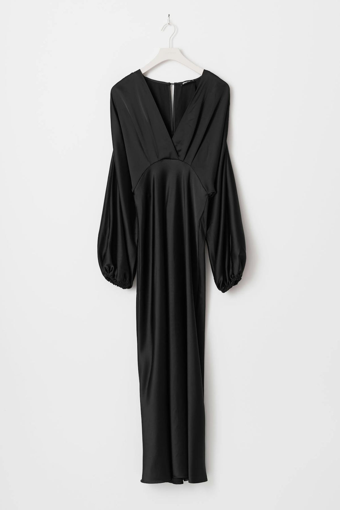 satin midaxi dress - Noir