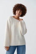 Knitted bow sweater - Gardenia