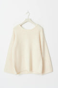 Knitted bow sweater - Gardenia