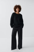 Knitted bow sweater - Gardenia