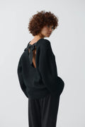 Knitted bow sweater - Gardenia