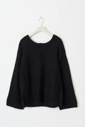 Knitted bow sweater - Noir
