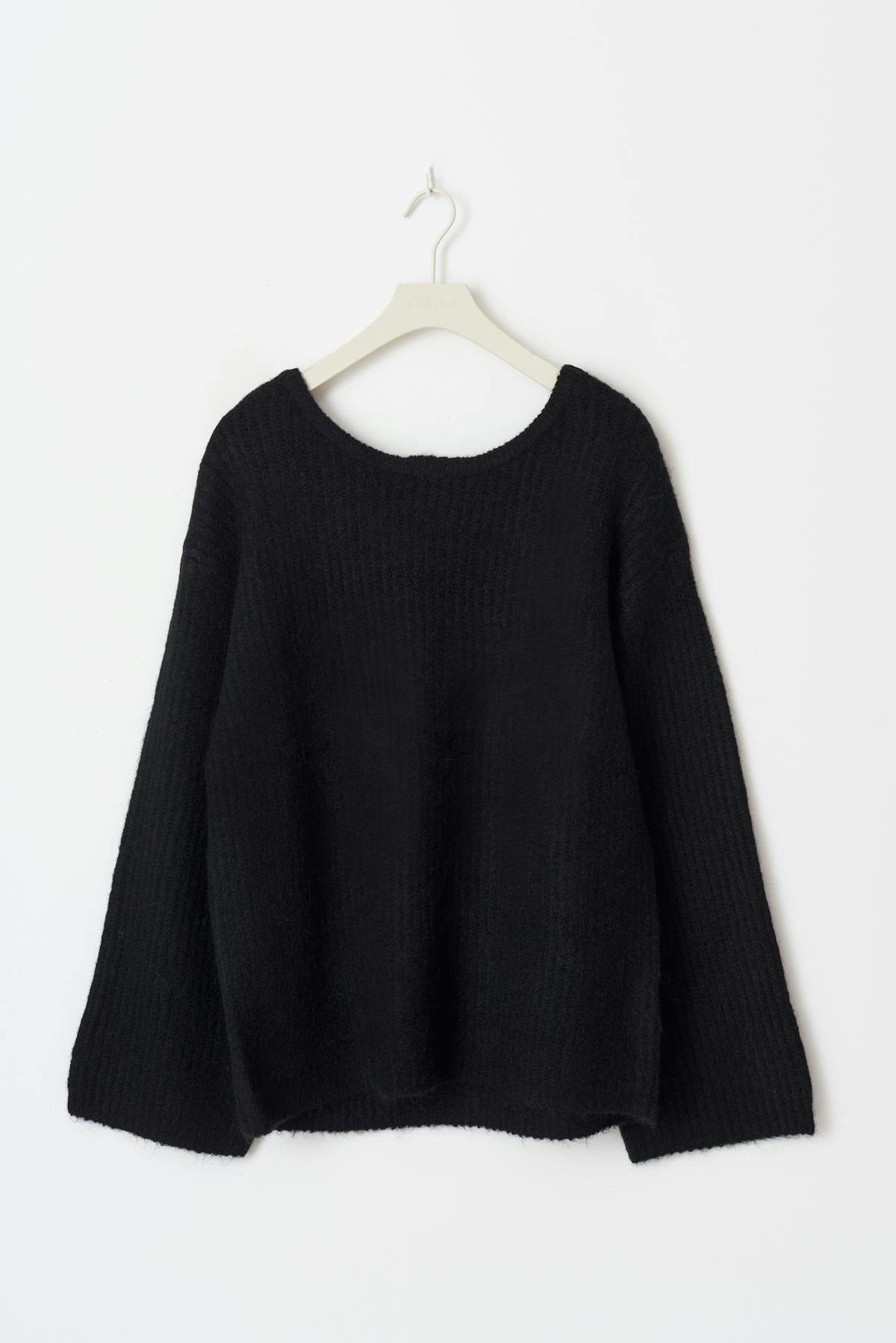 Knitted bow sweater - Noir