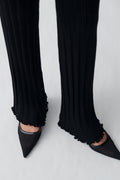 Knitted babylock trousers - Noir