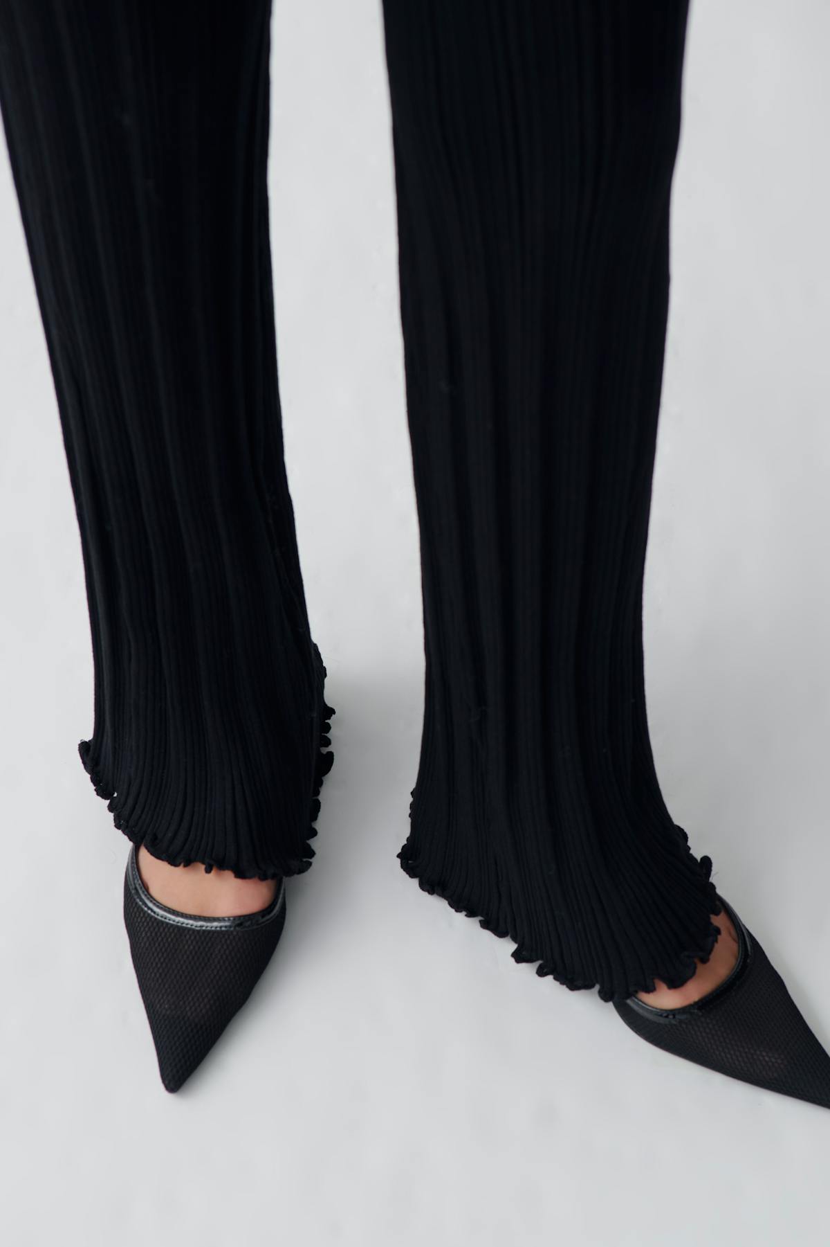 Knitted babylock trousers - Noir