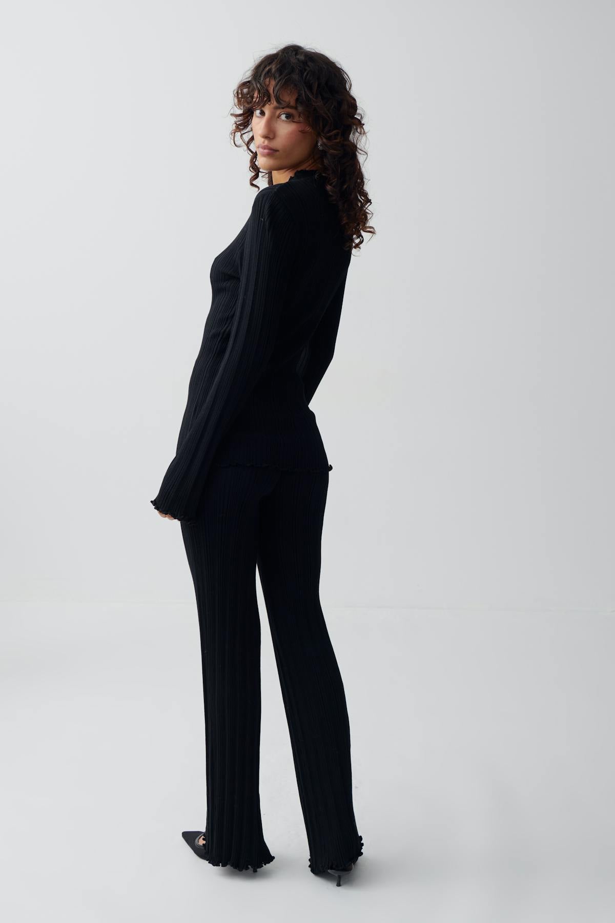 Knitted babylock trousers - Noir