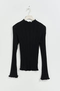 Knitted babylock top - Noir