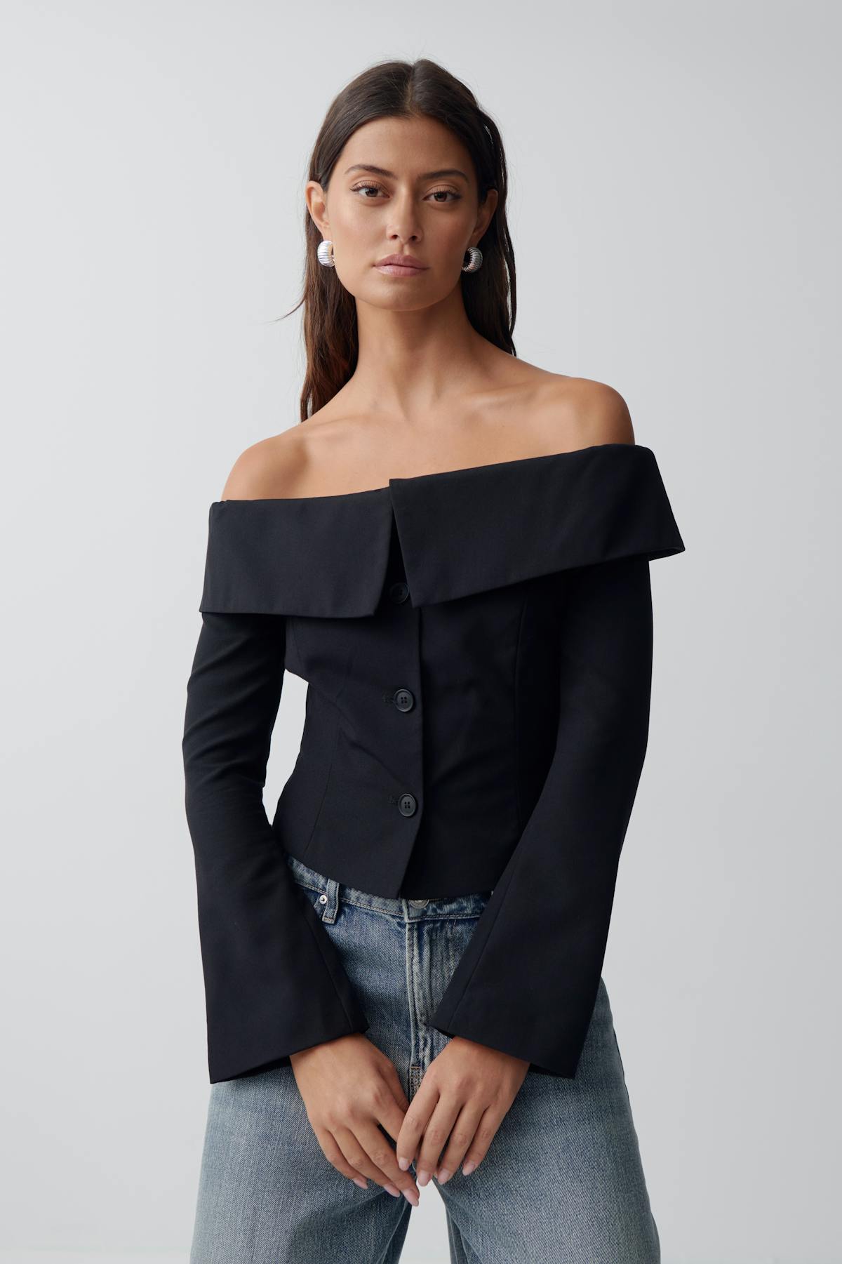 Off shoulder blazer - Noir