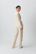 Straight viscose trousers - Bleu marine
