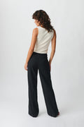 Straight viscose trousers - Bleu marine