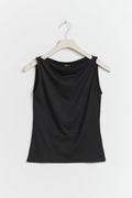 Shortsleeve boatneck top - Noir