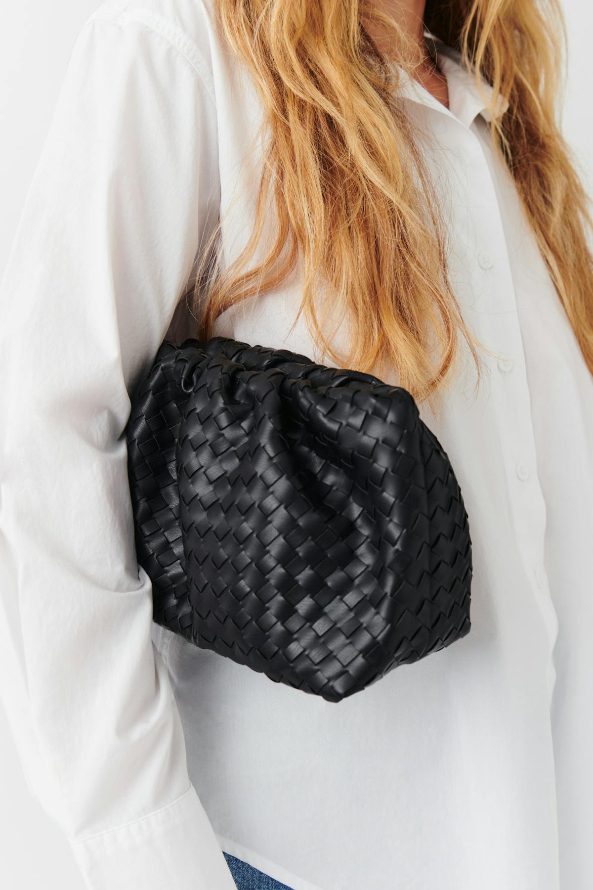 Braided clutch bag - Noir