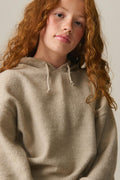 y soft knitted hoodie - Beige melange