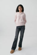 y soft knitted hoodie - Pink melange