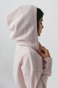 y soft knitted hoodie - Pink melange