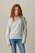 y soft knitted hoodie - Lt grey melange
