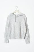 y soft knitted hoodie - Lt grey melange