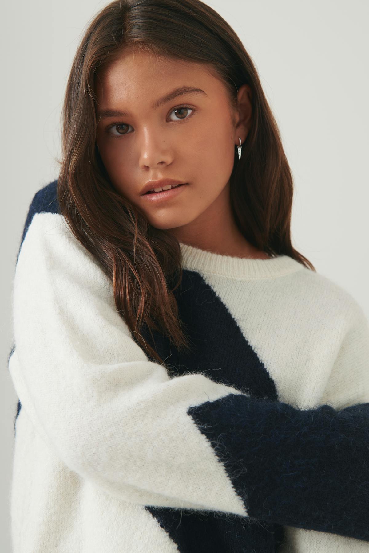 y knitted sweater - Navy str