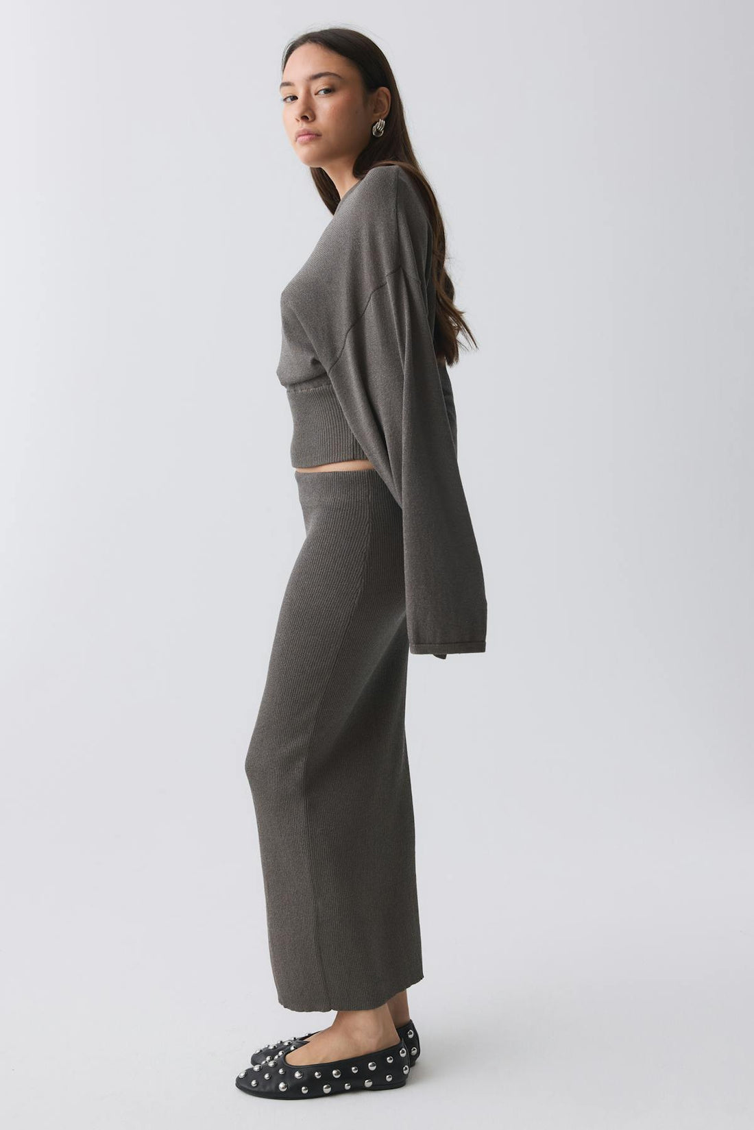 Knitted metallic skirt - Falcon