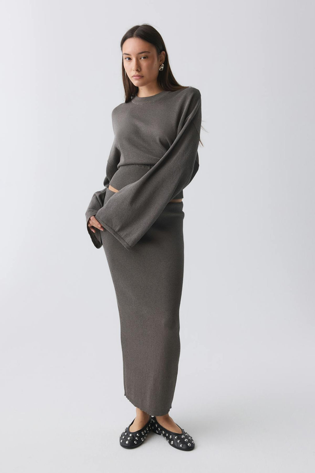 Knitted metallic skirt - Falcon