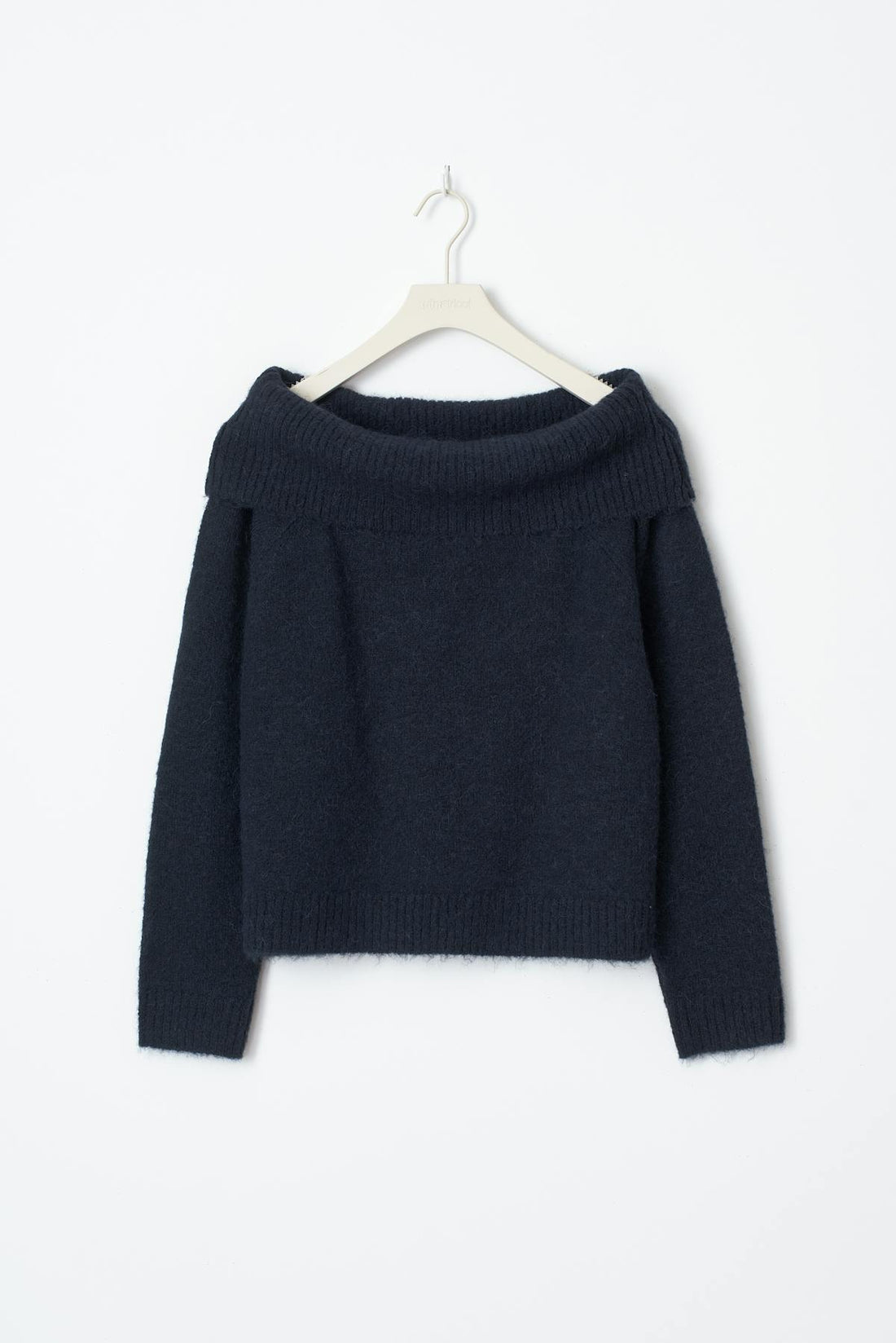 Y kn off shoulder sweater - Bleu marine