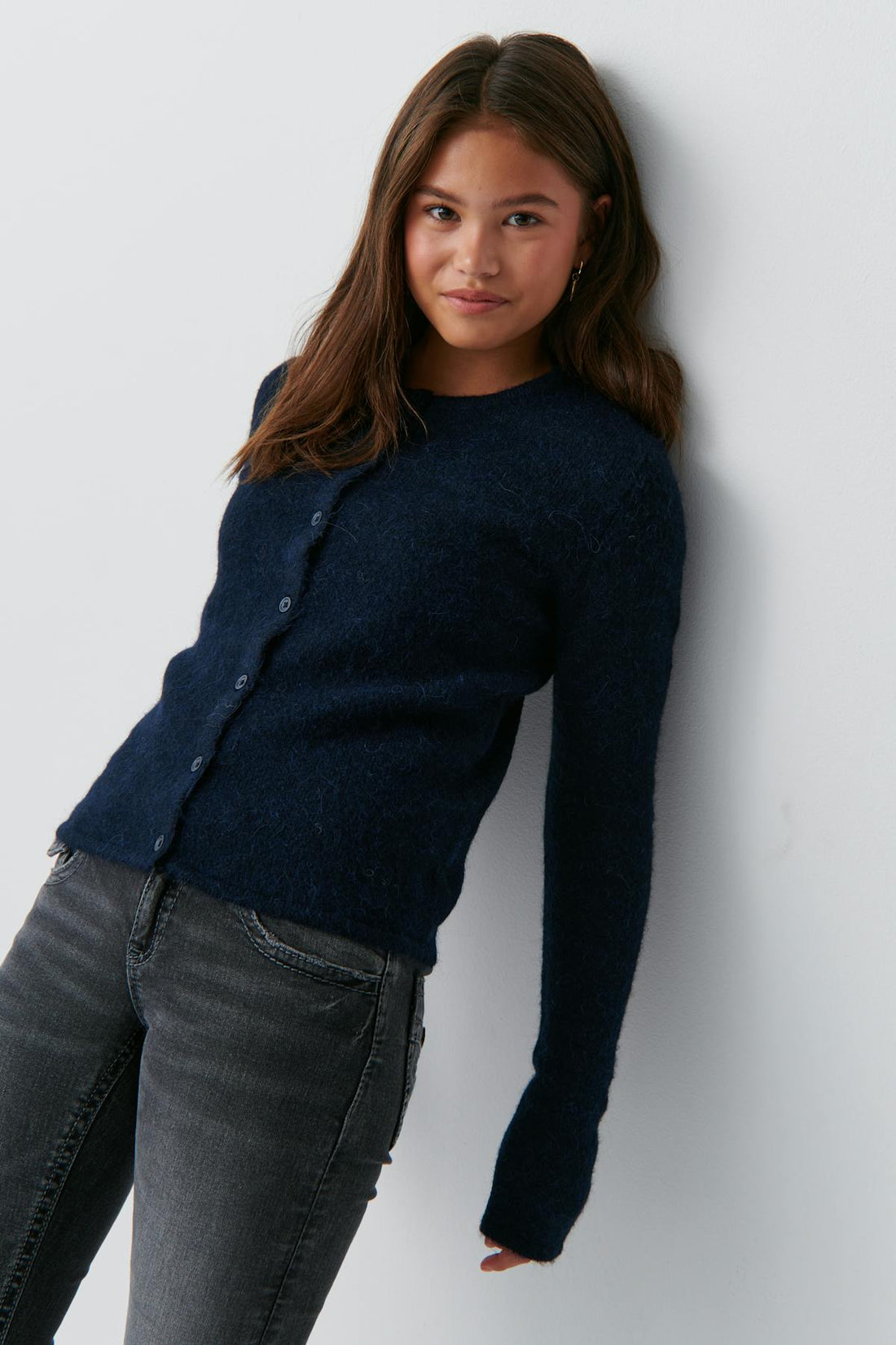 Knitted cardigan - Bleu marine