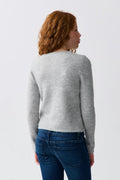 Knitted cardigan - Grey melange