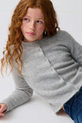 Knitted cardigan - Grey melange