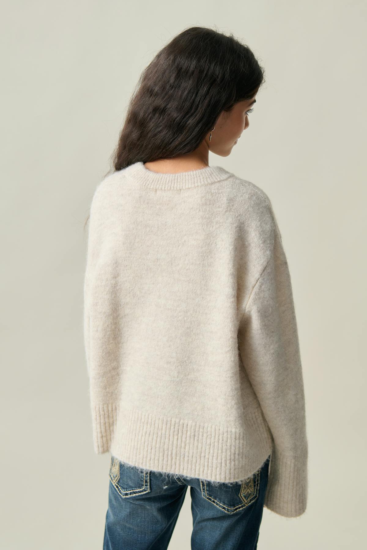 Oversized sweater - Oat melange