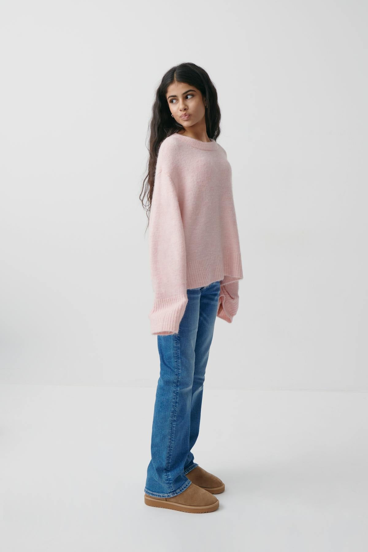 Oversized sweater - Pink melange