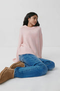 Oversized sweater - Pink melange