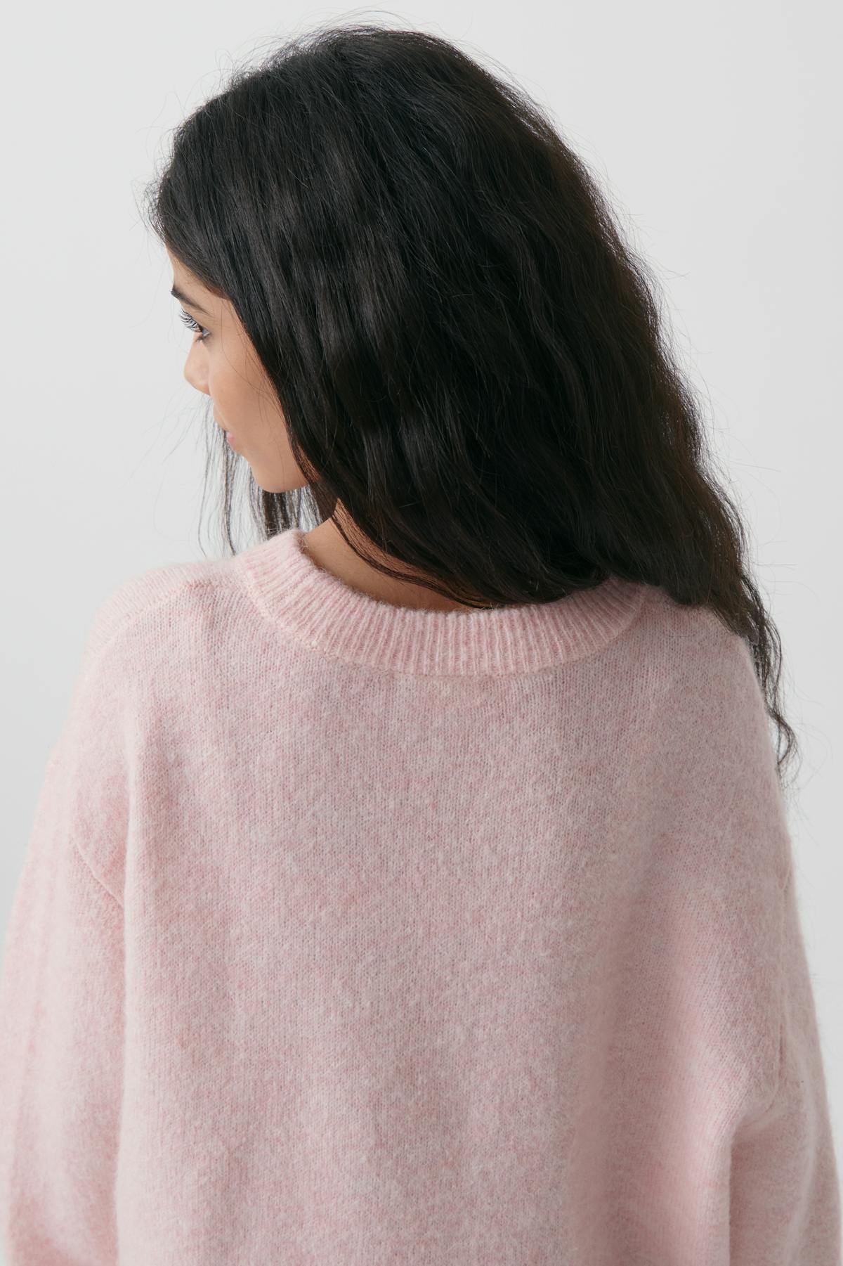 Oversized sweater - Pink melange