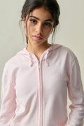 y soft knitted zip hoodie - Rose