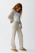 y soft knitted pants - Beige mel