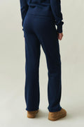 y soft knitted pants - Bleu marine
