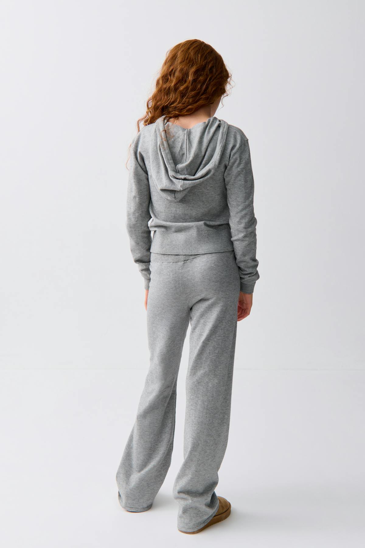 y soft knitted pants - Grey melange
