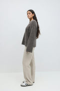 straight regular trousers - Lavender fog