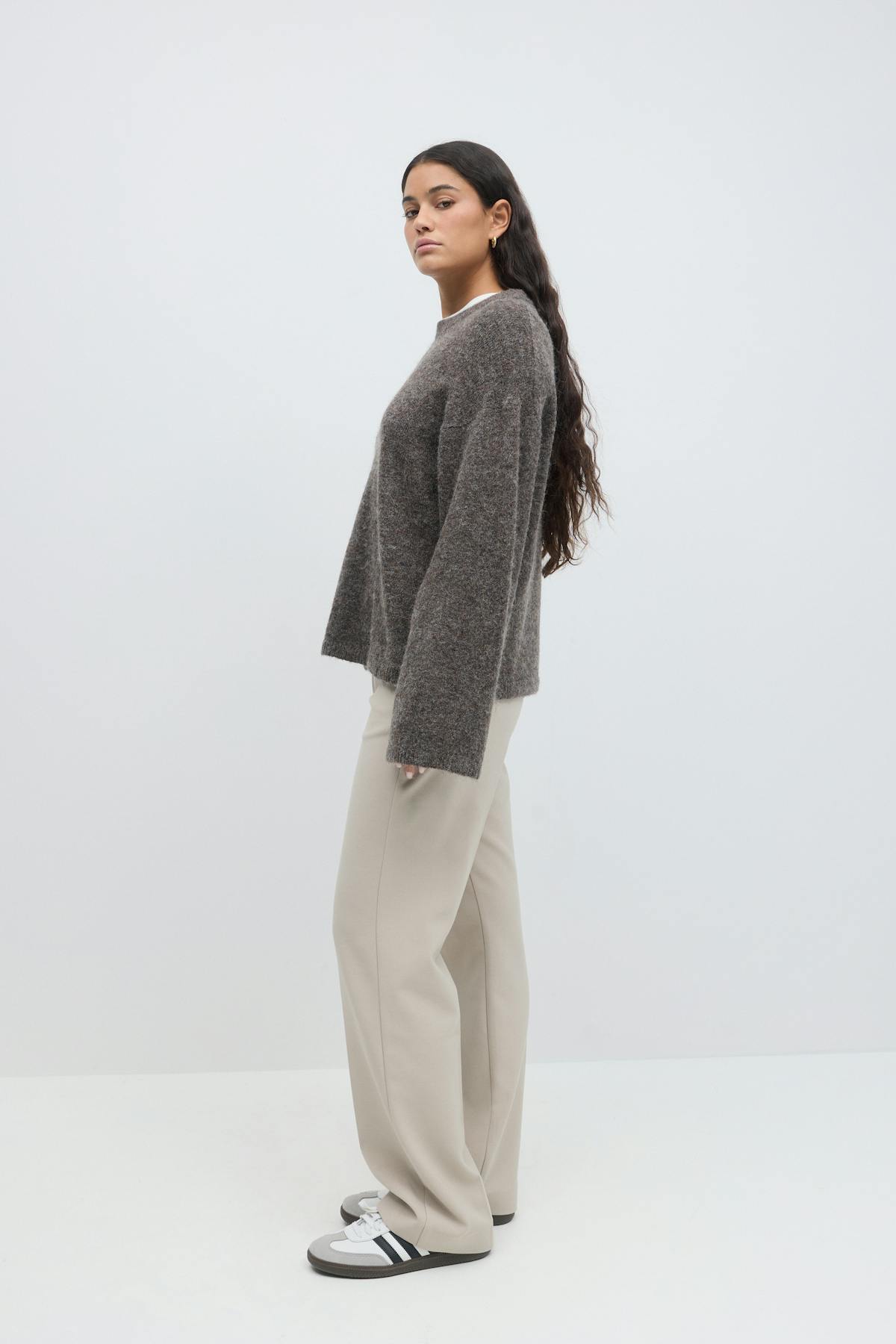straight regular trousers - Lavender fog