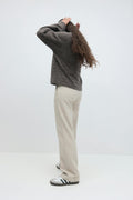 straight regular trousers - Lavender fog