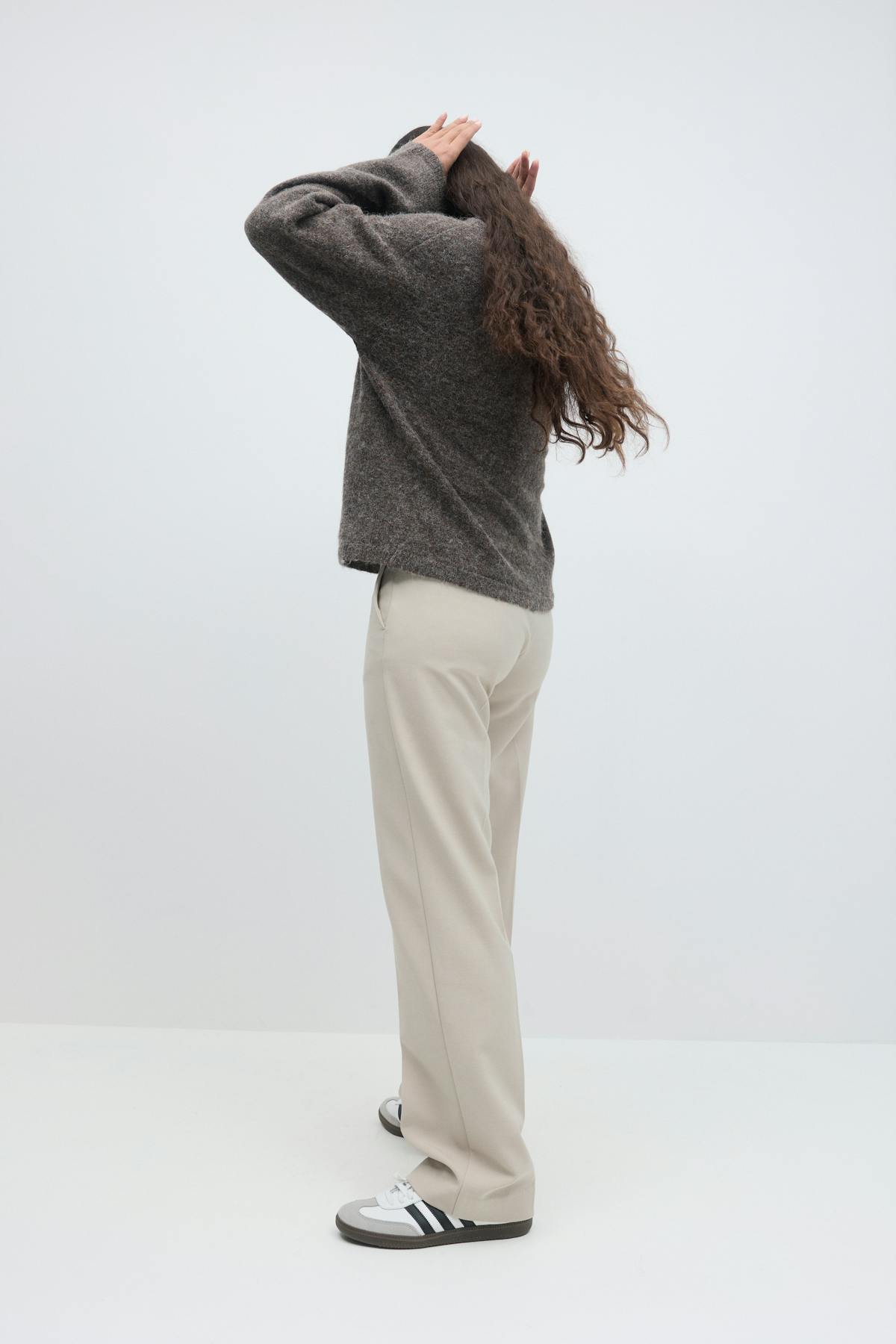 straight regular trousers - Lavender fog