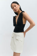 Tailored mini skirt - Noir