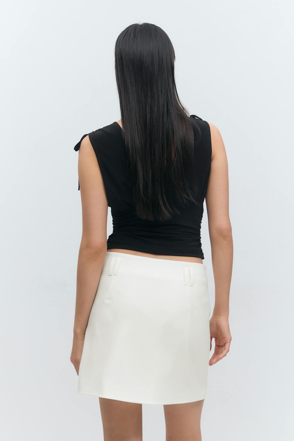 Tailored mini skirt - Noir