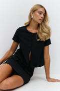 Short sleeve top - Noir