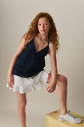 Y triangle singlet - Navy blazer